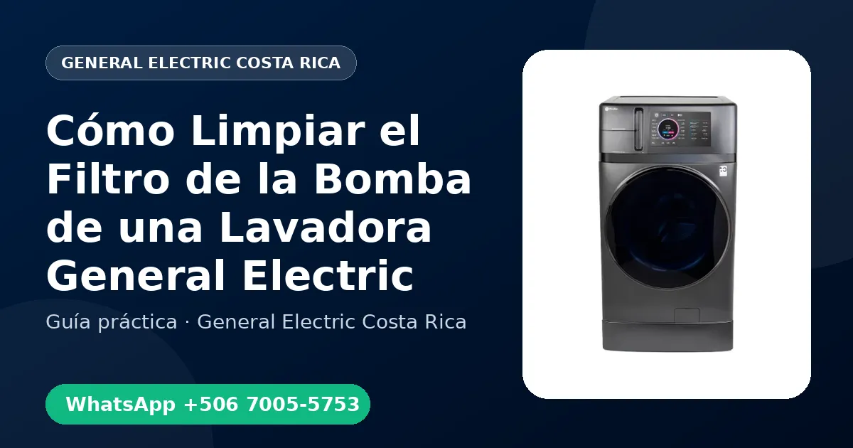 Cómo Limpiar el Filtro de la Bomba de una Lavadora General Electric