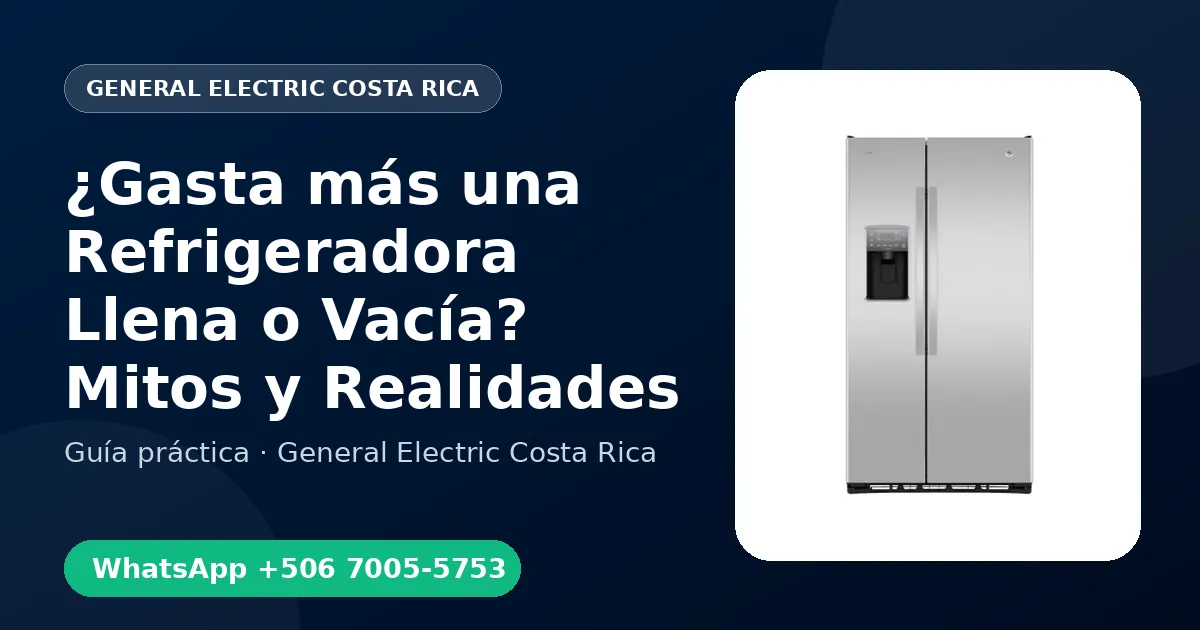 ¿Gasta más una Refrigeradora Llena o Vacía? Mitos y Realidades