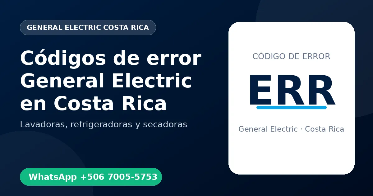 Códigos de error General Electric