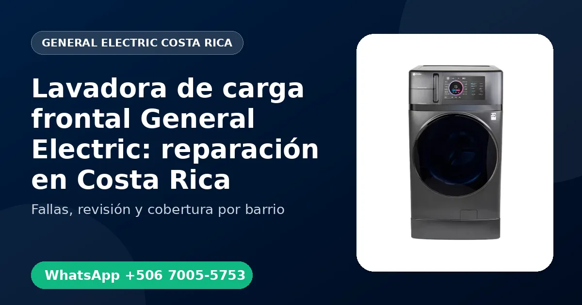 Lavadora de carga frontal General Electric: reparación en Costa Rica